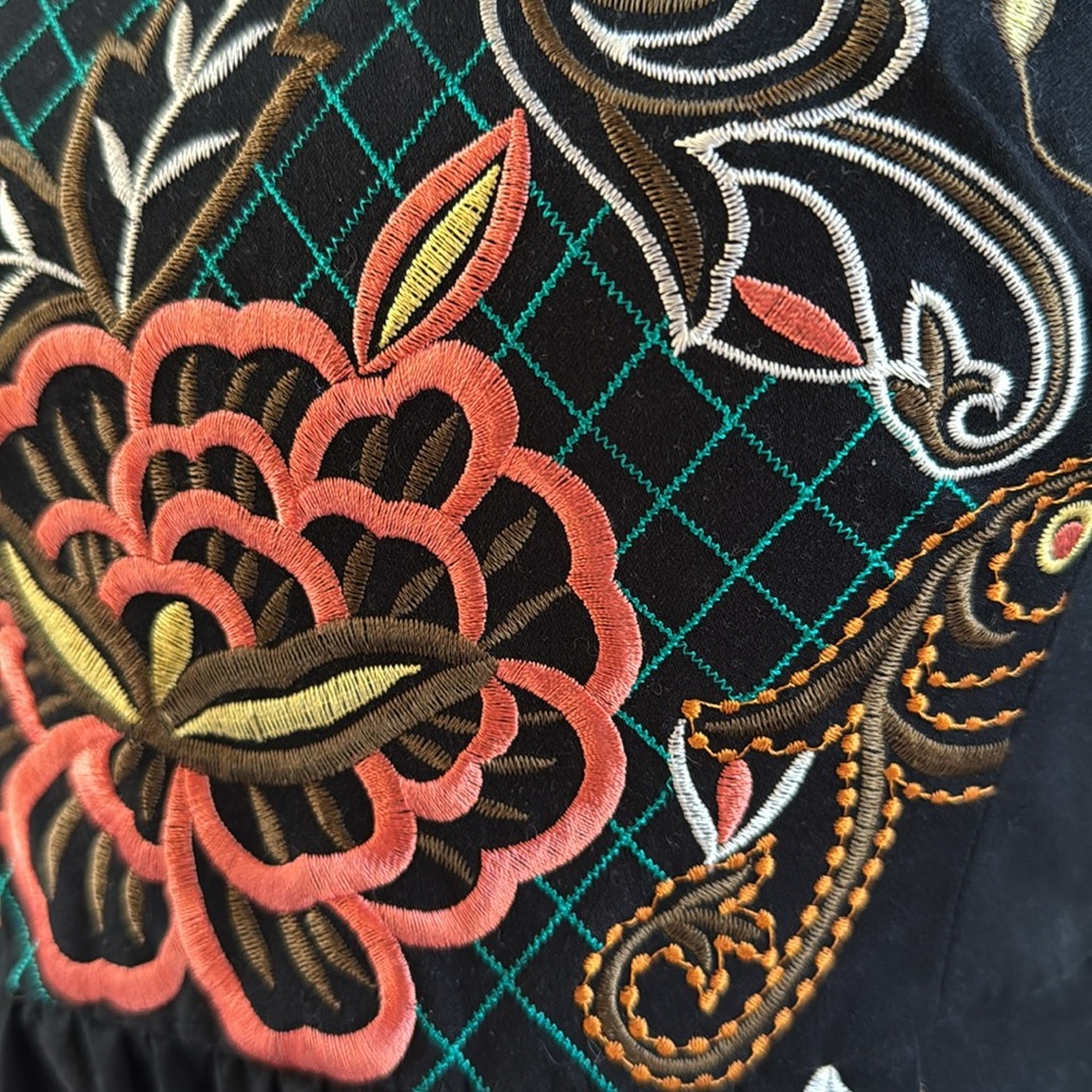Anthropologie Moulinette Soeurs embroidered fit and flare shift dress EUC size 6 - Picture 5 of 11